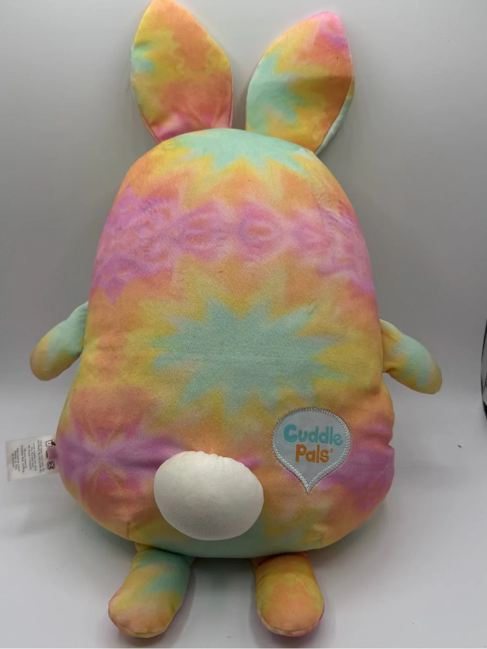 Kids Preferred Cuddle Pals Tie Dye Bunny Plush 20” Pastel Rainbow Stuffed Animal